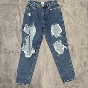BDG Urban Outfitters Mom Jeans Womens 30 High Rise Distressed Ripped Grunge